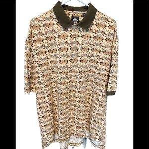 Tabasco, golf polo, size large, golf print